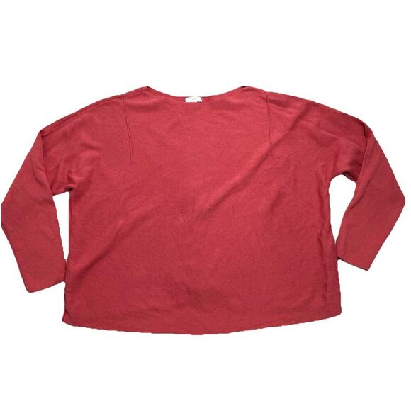 J Jill Sweater Womens Large Red Top Casual Long Sleeve Ladies Petite M Medium - Picture 1 of 9